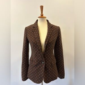 Cartonnier Anthropologie Brown Orange Polka Dot Knit Blazer
Jacket